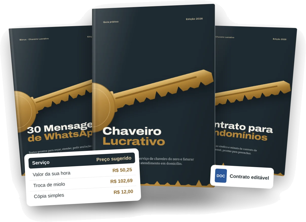 O guia Chaveiro Lucrativo e os três bônus